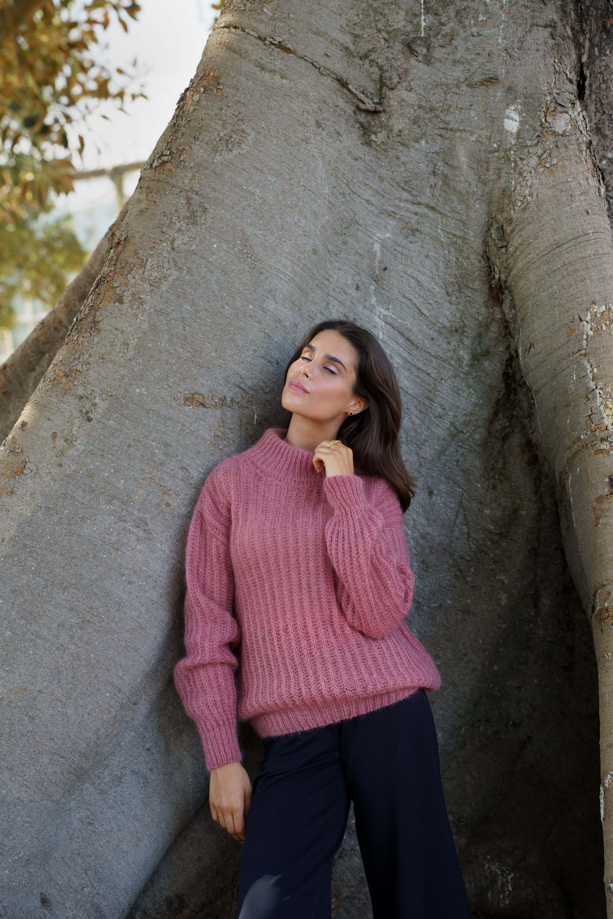 Robin Mohair Knit, Powder Pink