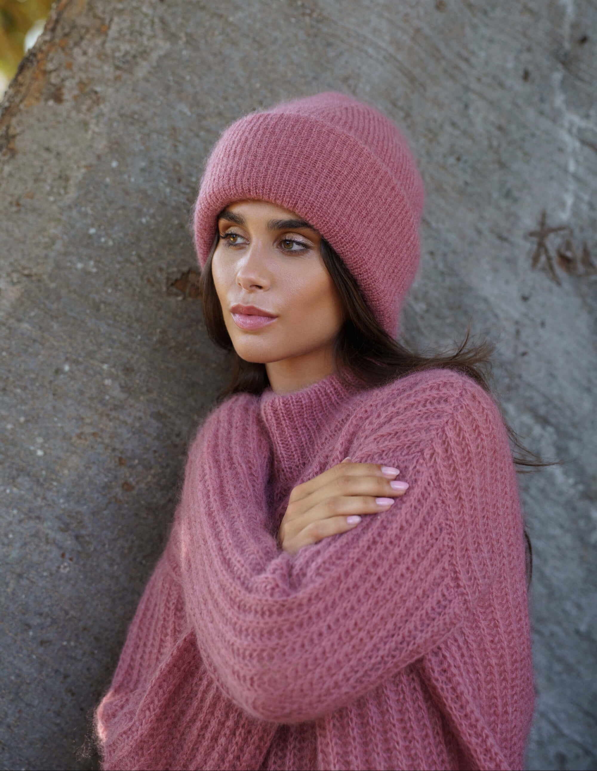 Robin Mohair Knit, Powder Pink