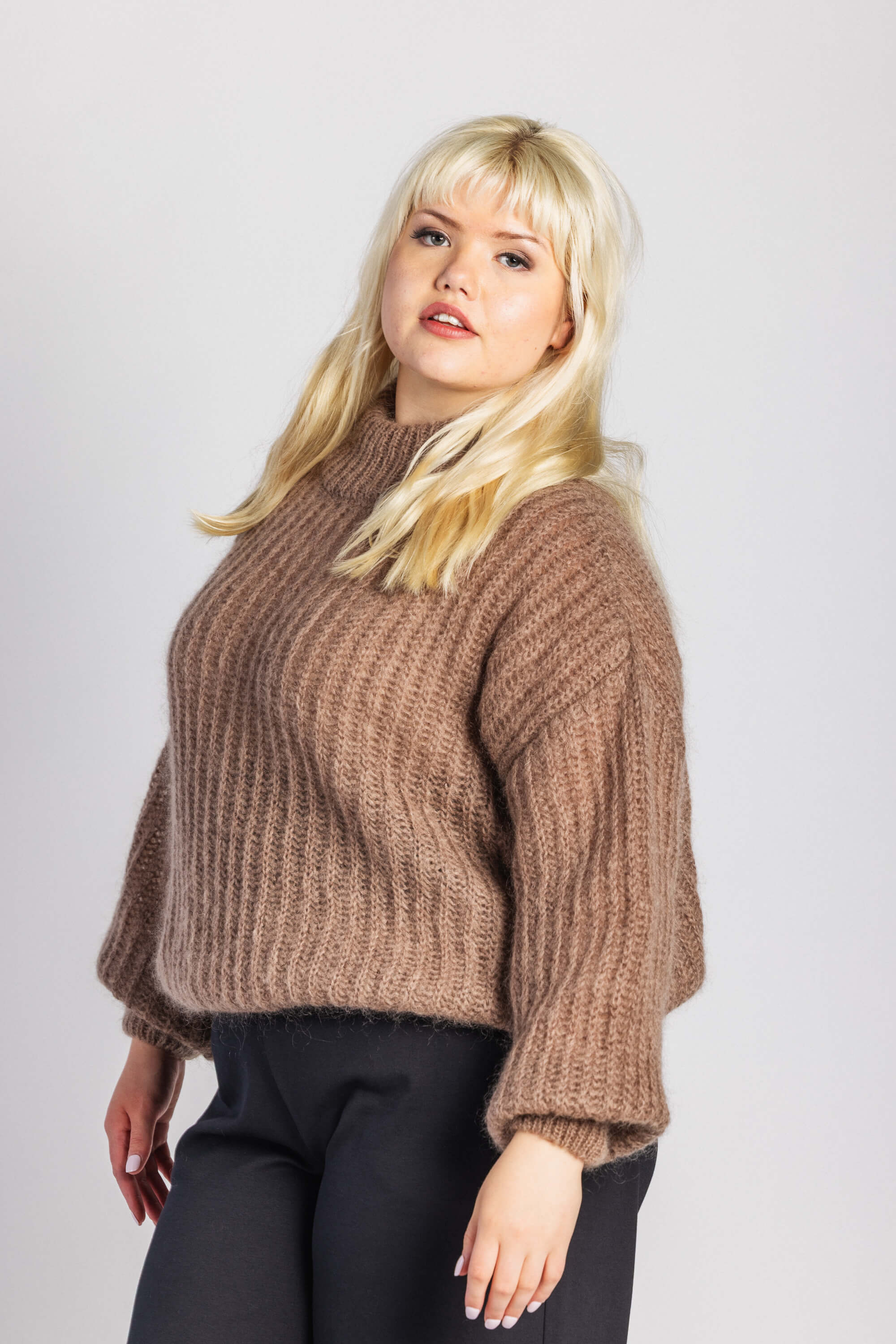 Robin Mohair Knit, Smoky Taupe