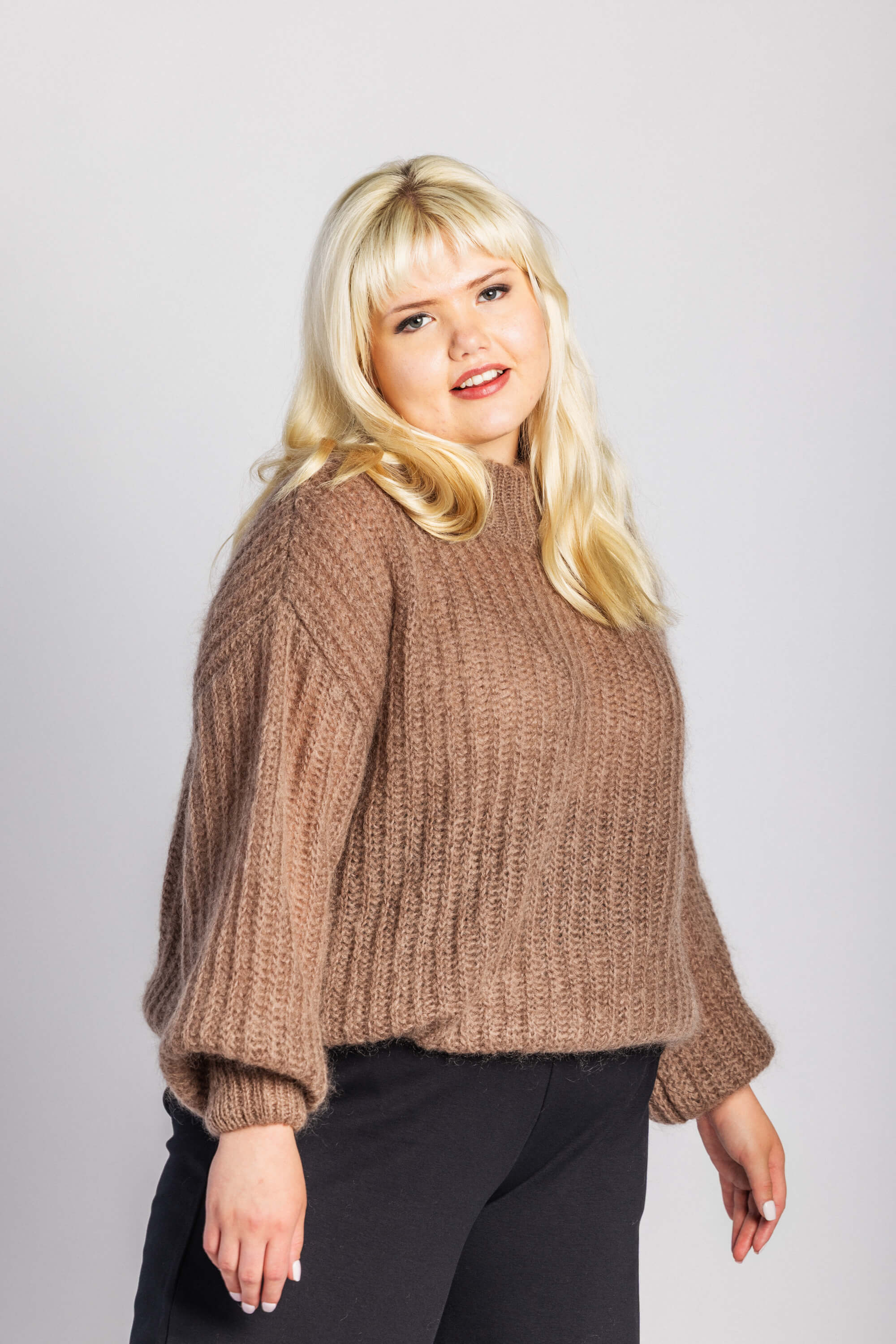 Robin Mohair Knit, Smoky Taupe