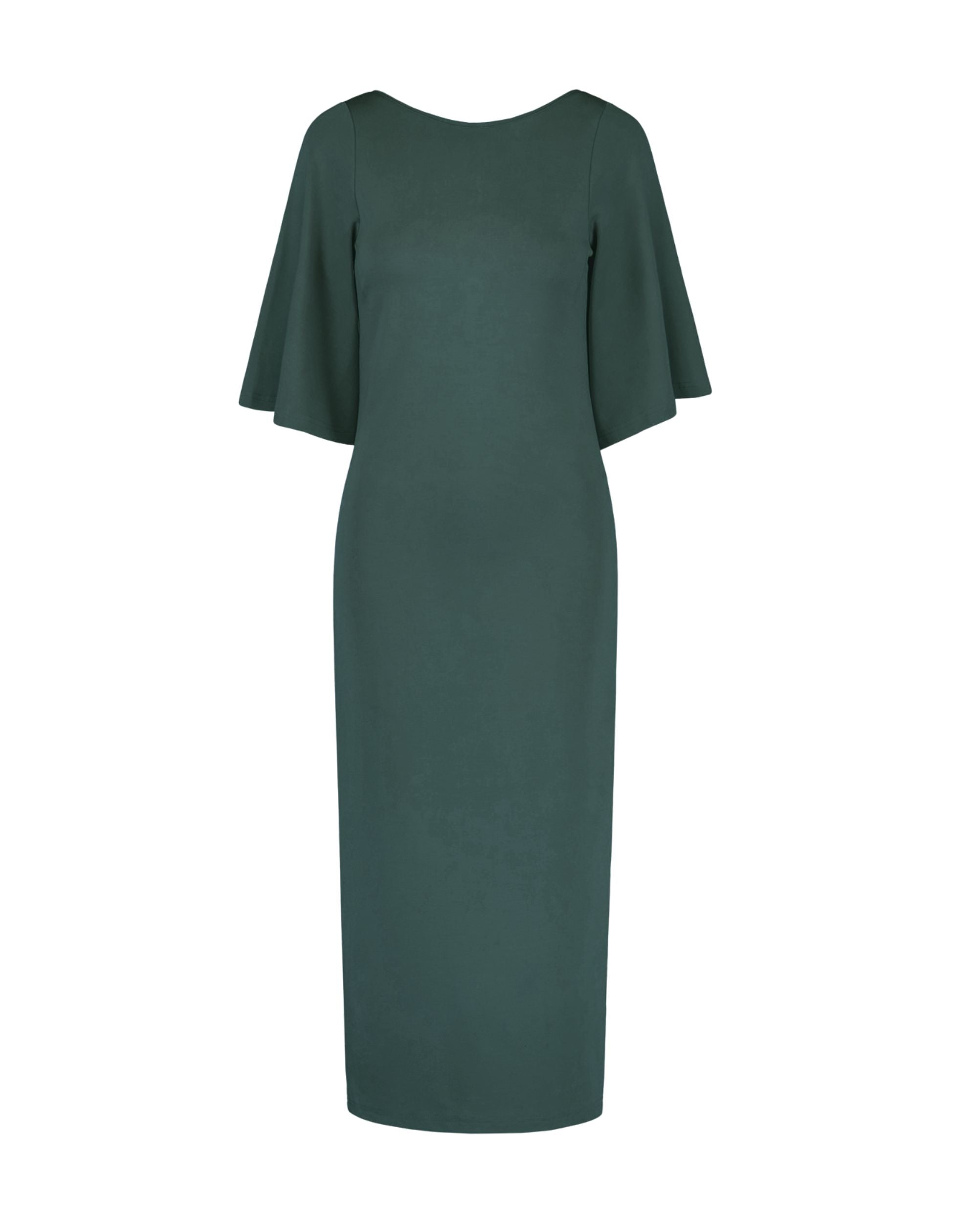 slim fit dress slacks Zapaka Women Dark Green Bridesmaid Dress with Streamer Halter Satin Mermaid Wedding Party Dress with Sash, Satin Color / US2 main image 1
