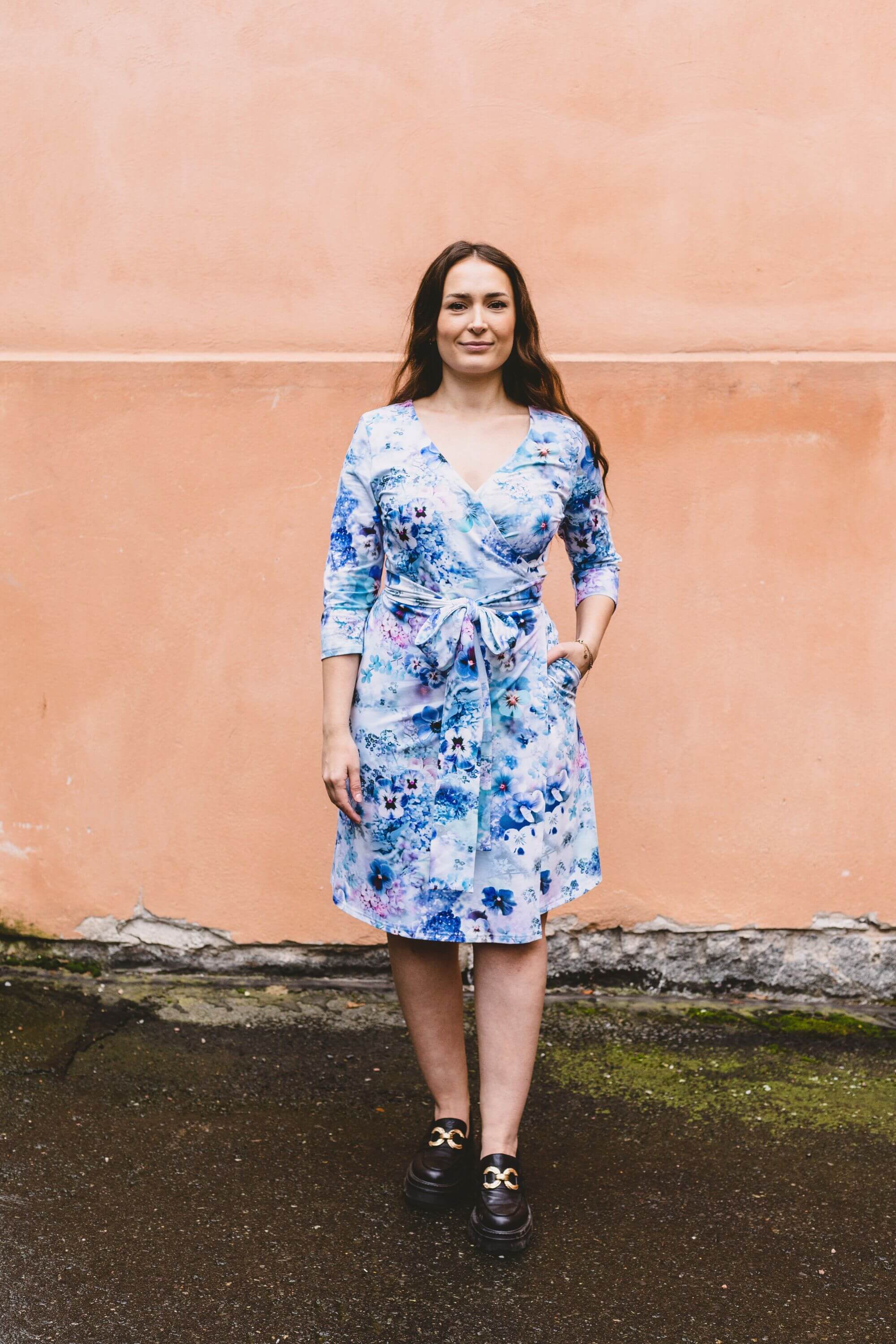 Print Wrap Dress, Lush