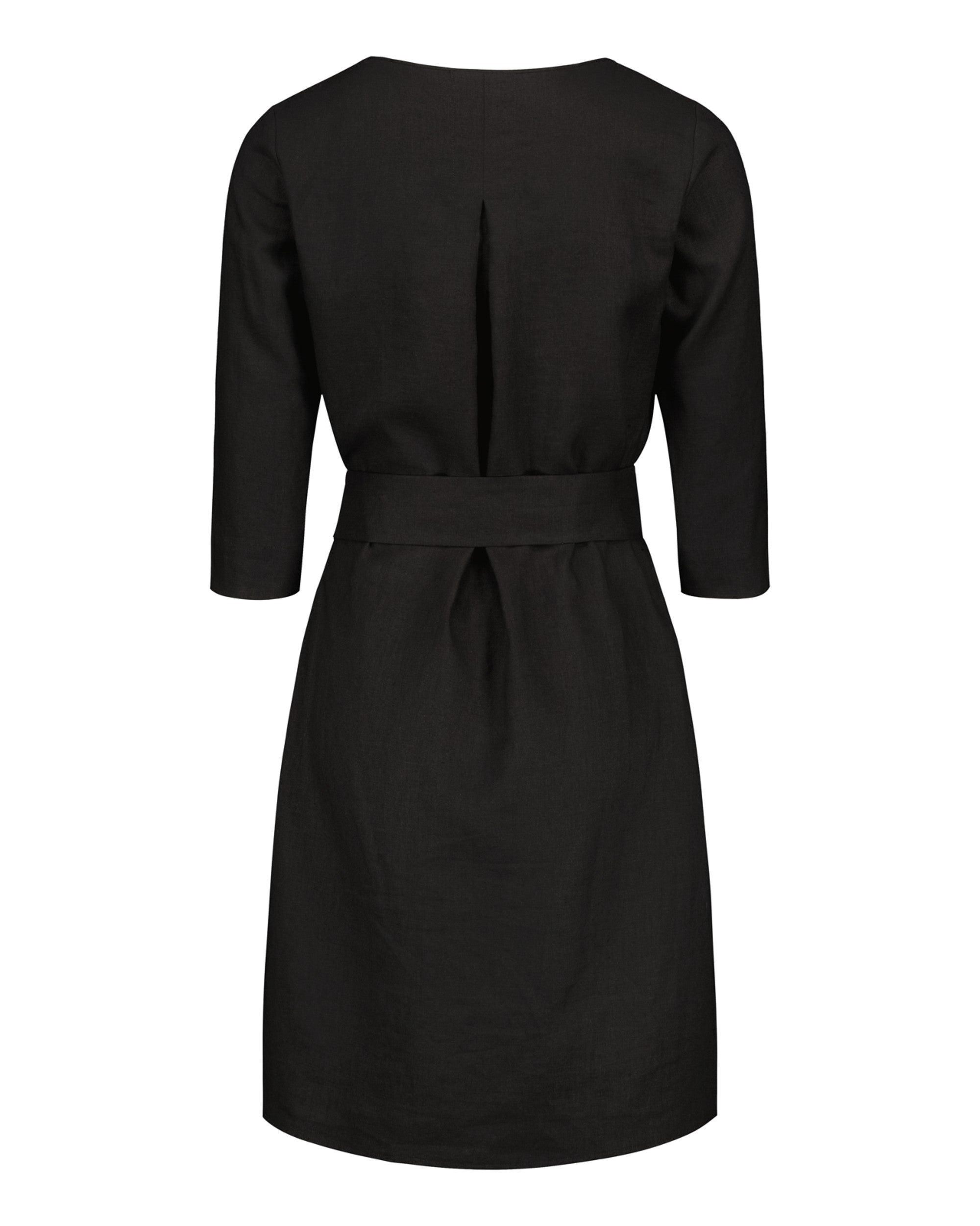 Classic Linen Dress, Black