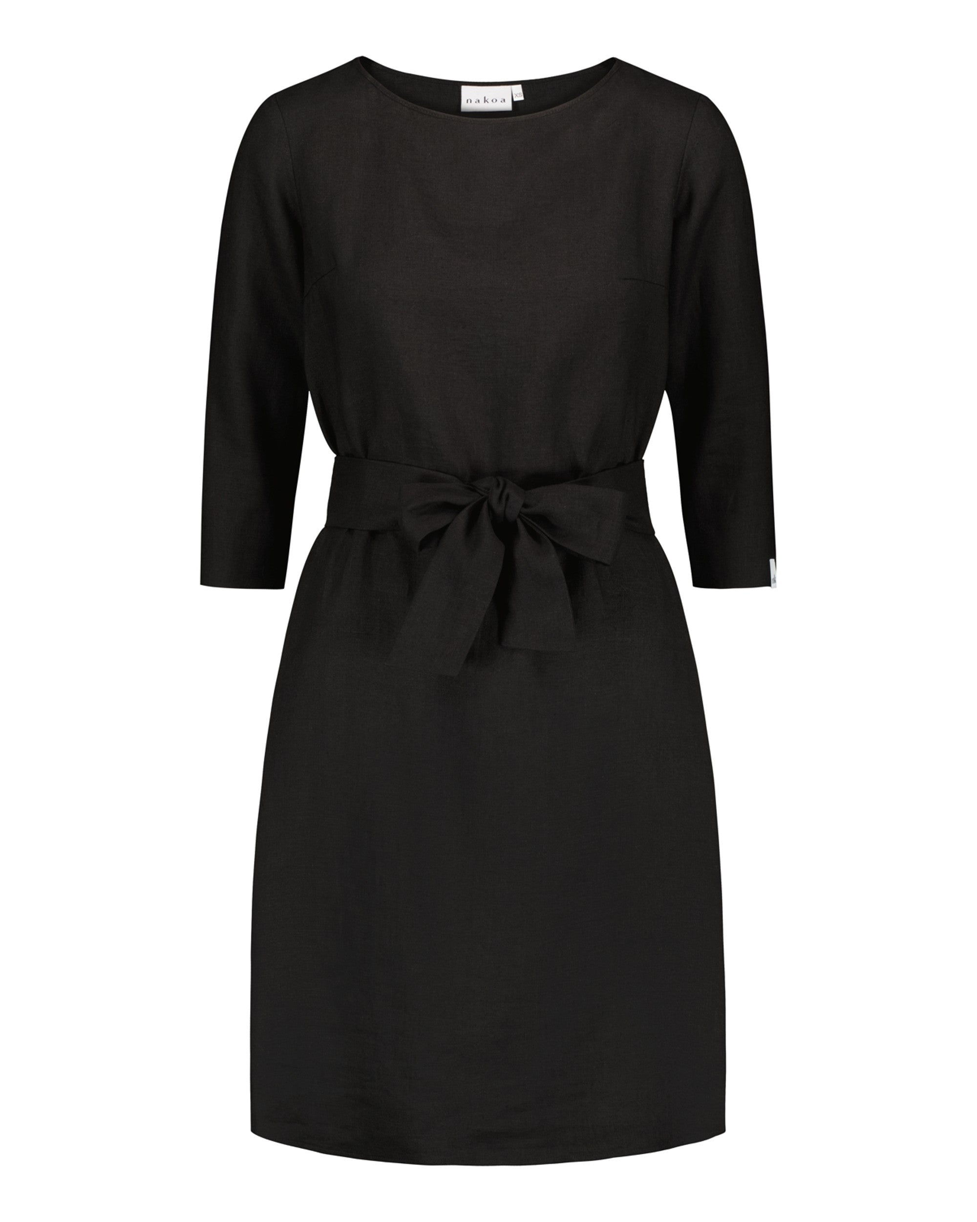 Classic Linen Dress, Black