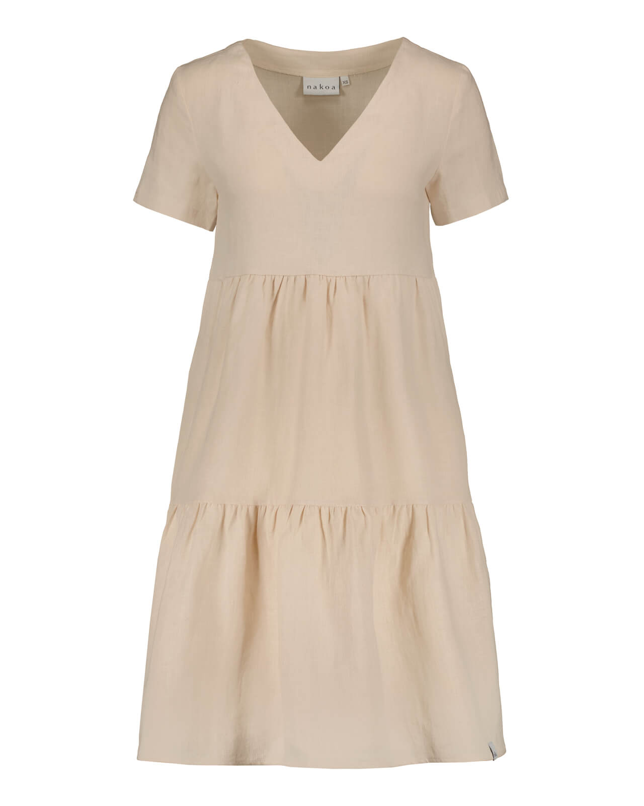 Linen Layered Dress, Sandshell