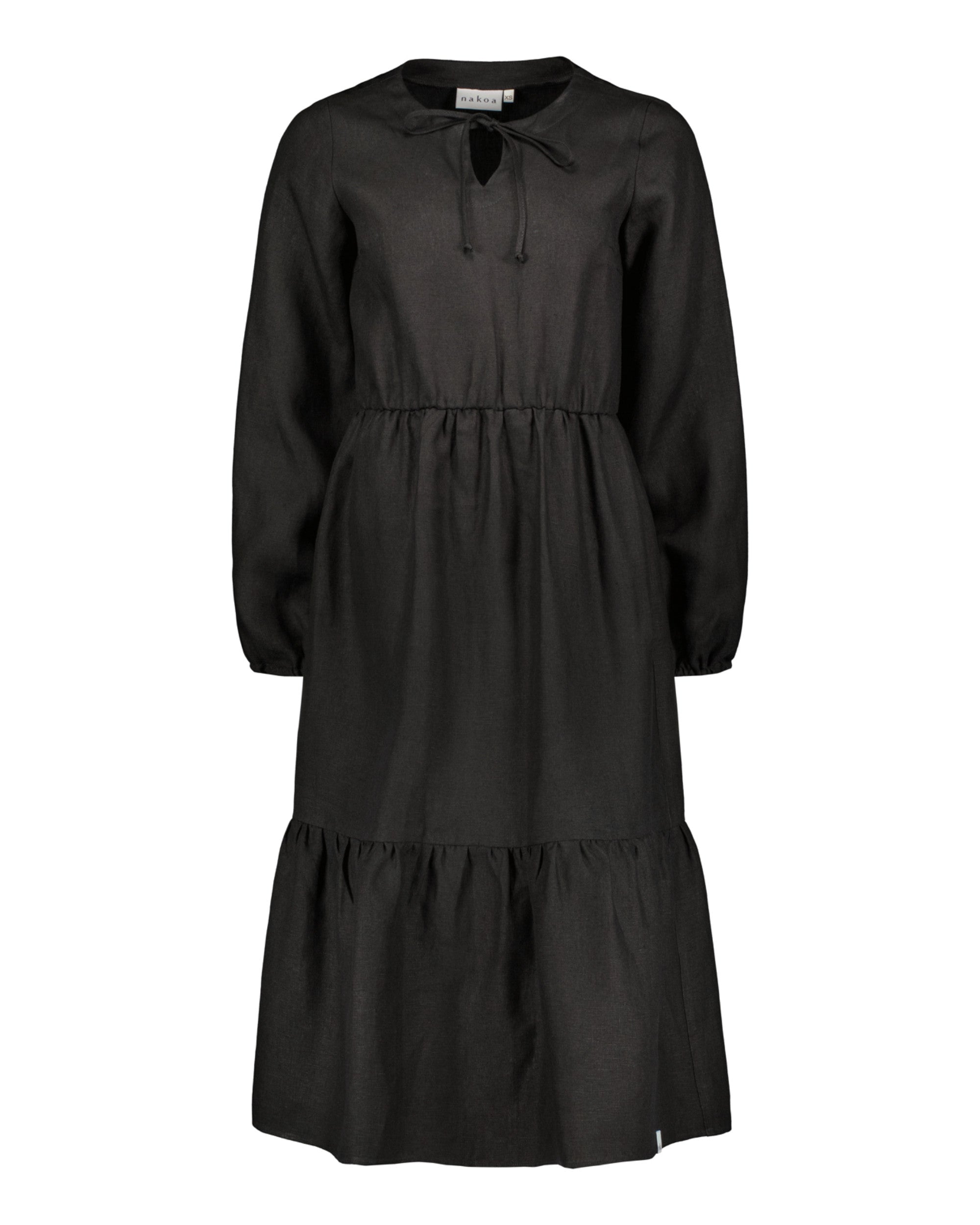 Ulrika Linen Dress, Black