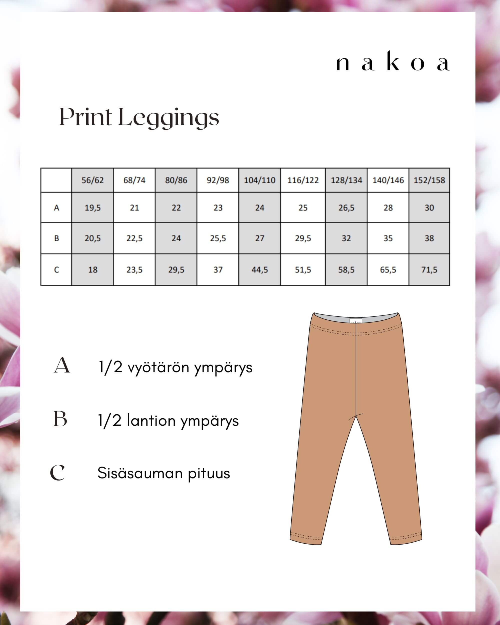 Print Leggings, Tiger Blossoms