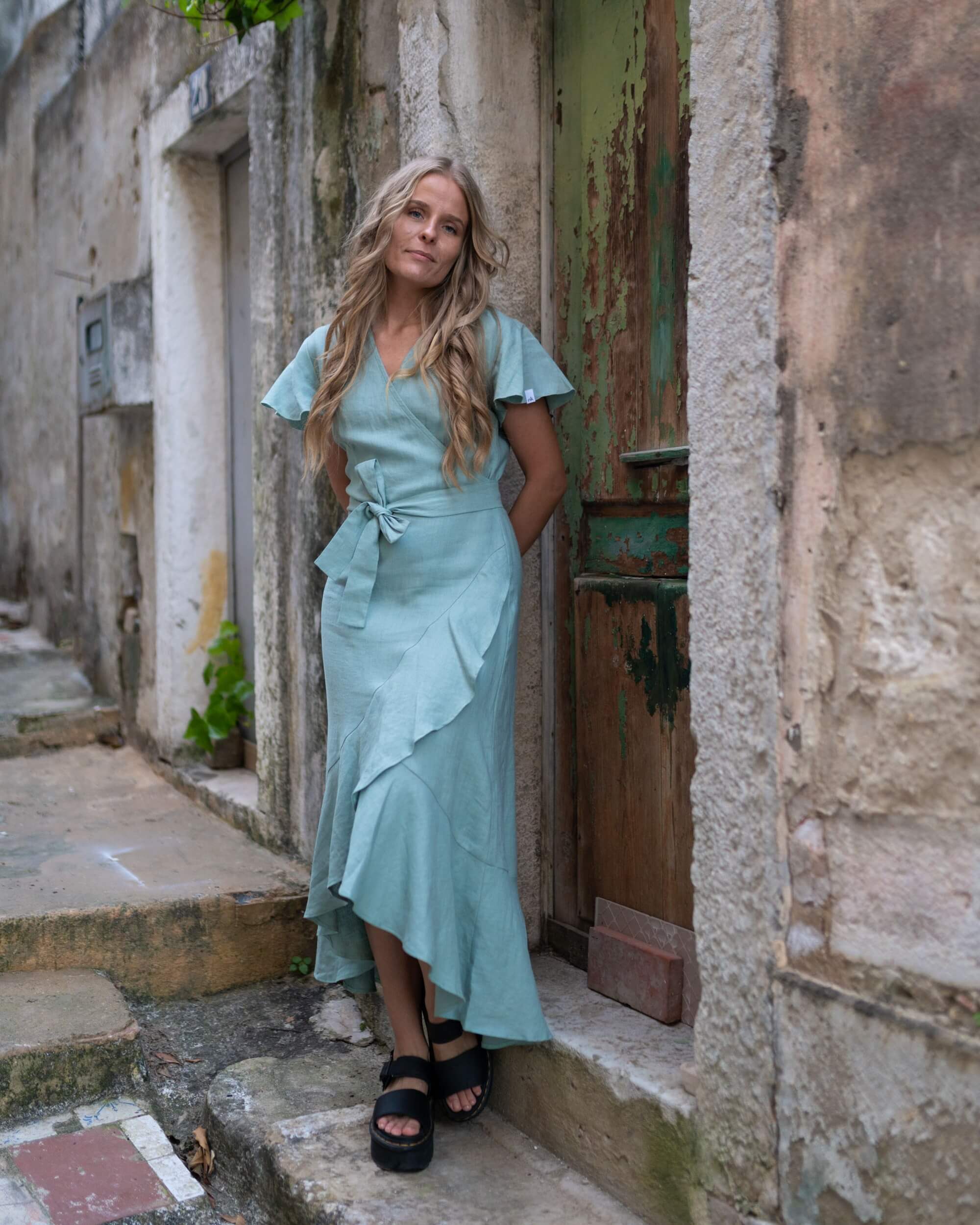 Annika Dress, Desert Sage