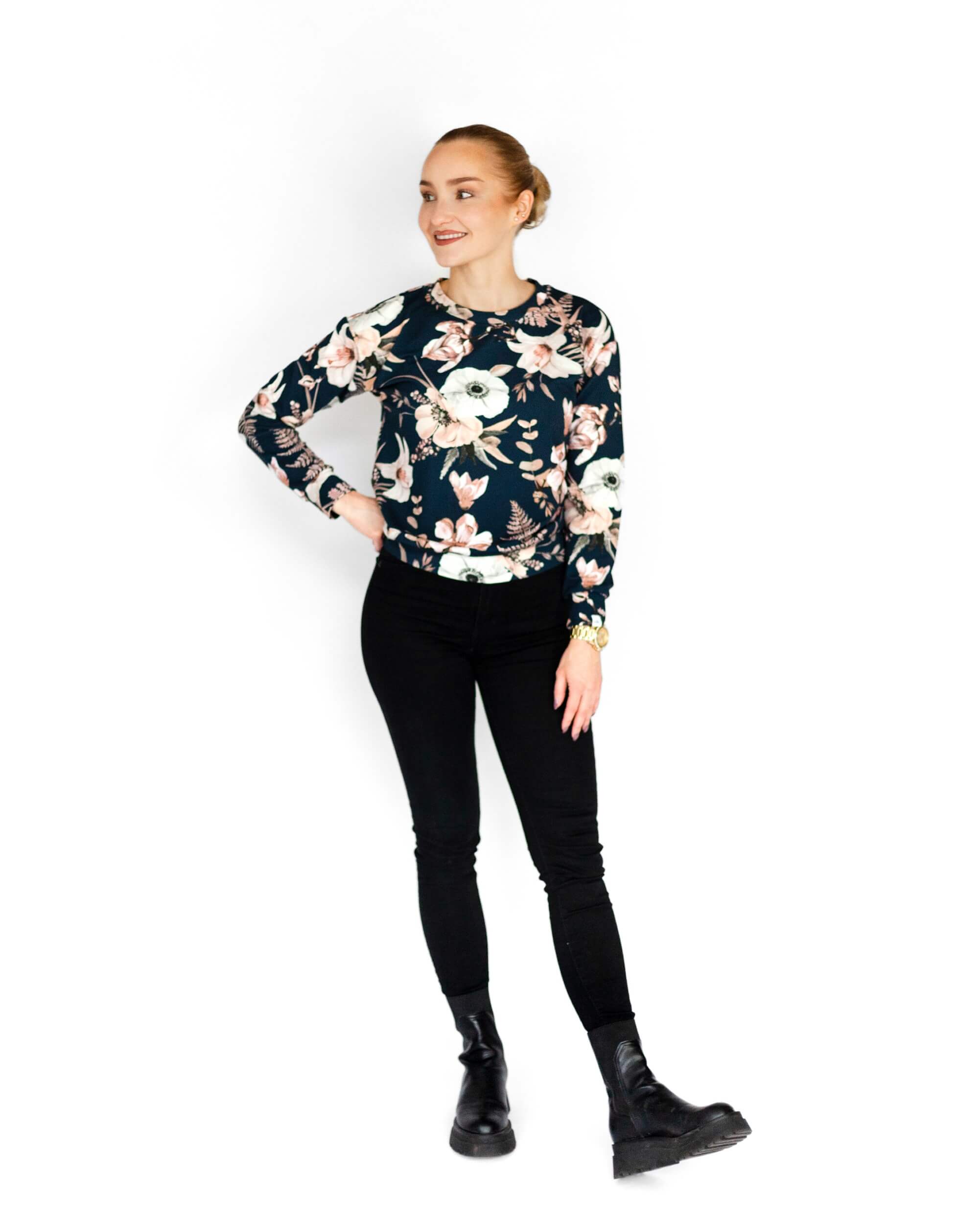 Casual Chic Print shirt, Midnight Lily