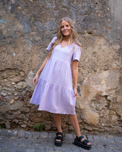 Linen Layered Dress, Lupine