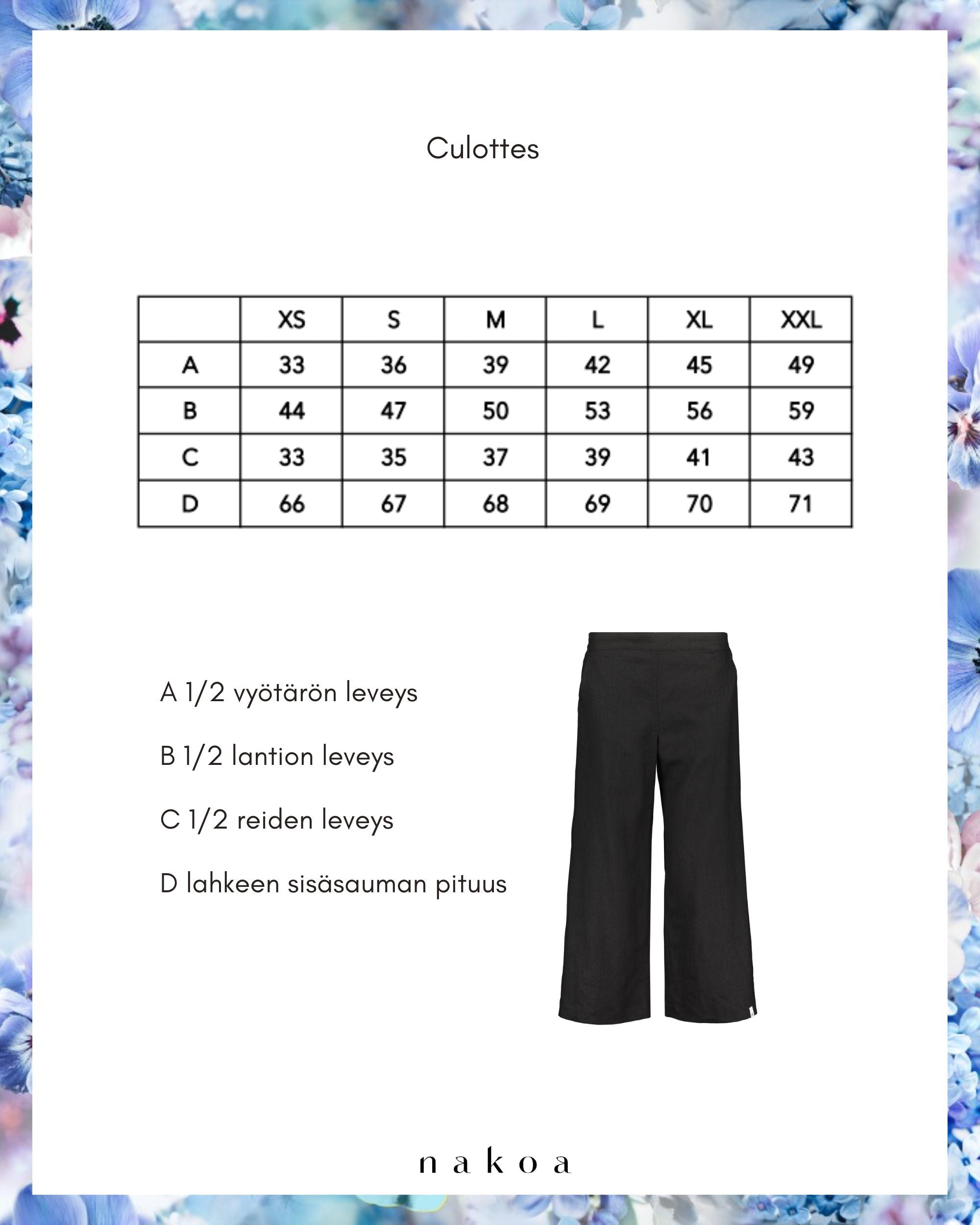 Culottes linen pants, Coconut Milk