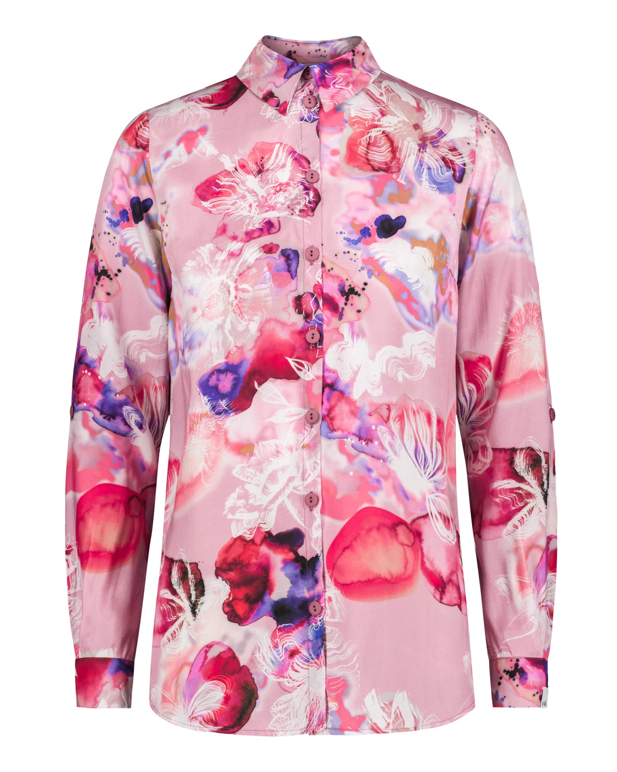Chloe-Hemd mit Kragen, Coral Reef
