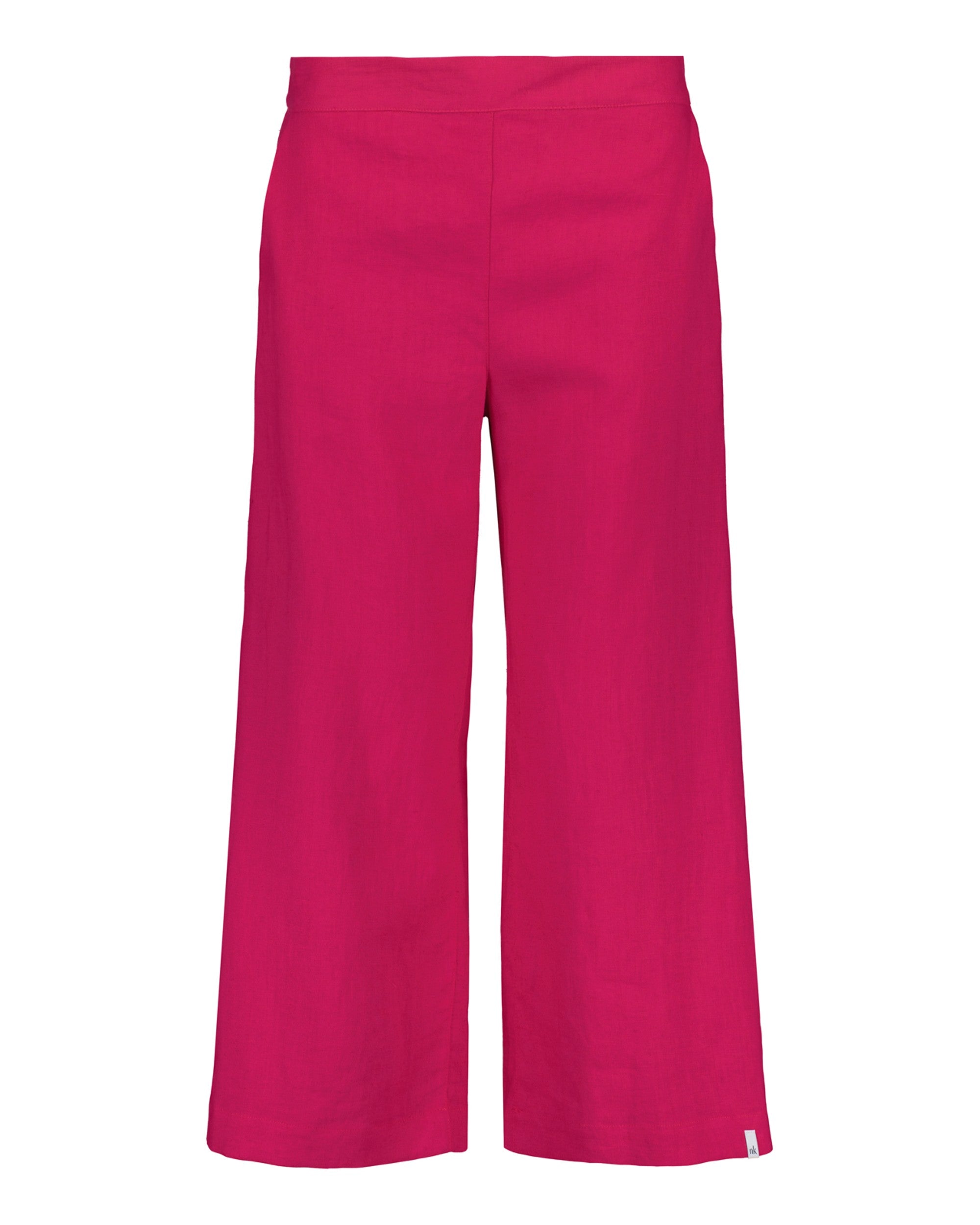 Culottes linen pants, Pink Peacock