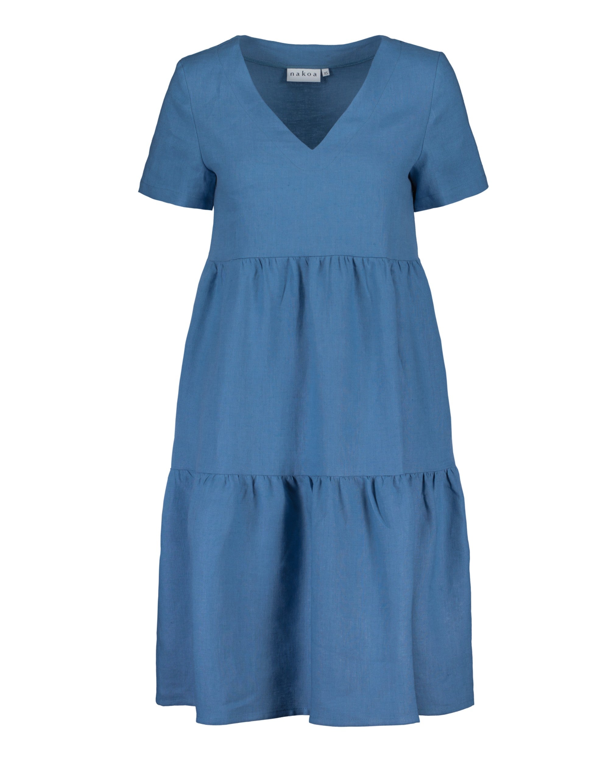 Linen Layered Dress, Bluestone