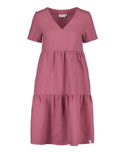 Linen Layered Dress, Mulberry