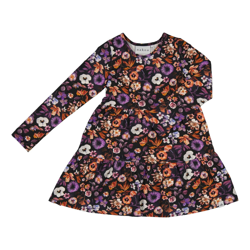 Kid's Print Layered Dress, Coco Leo