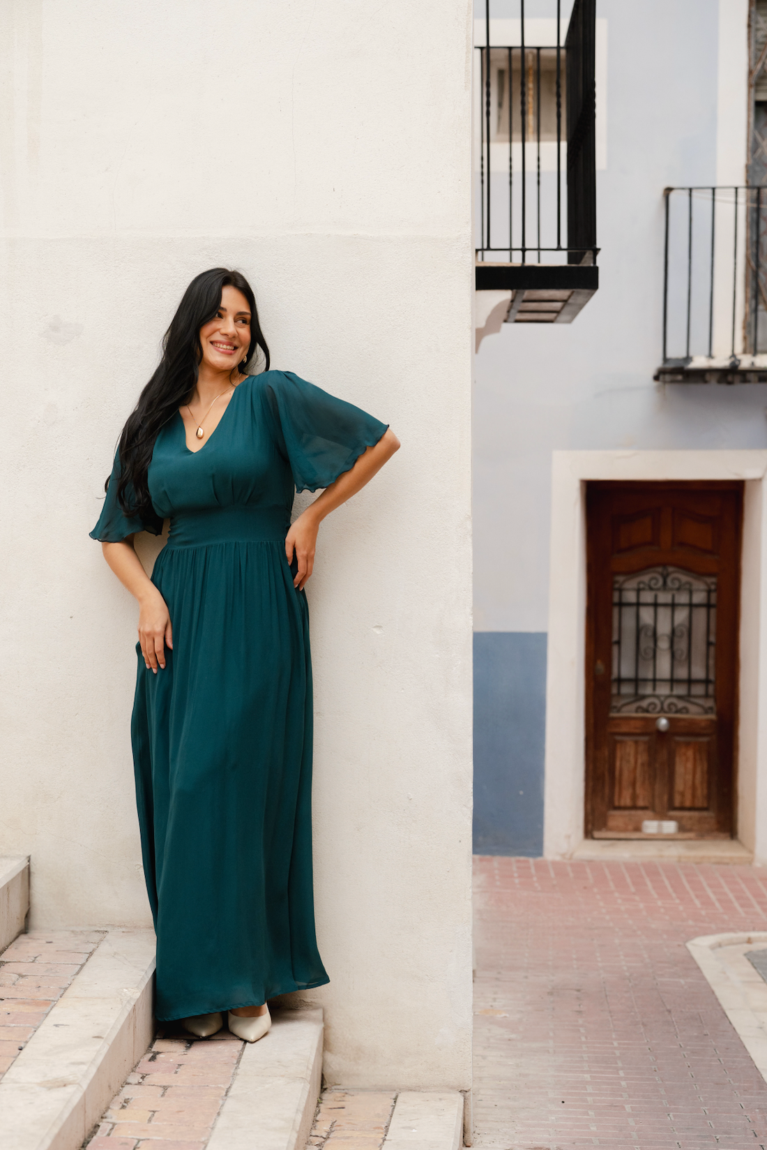 Maria Dress, Teal