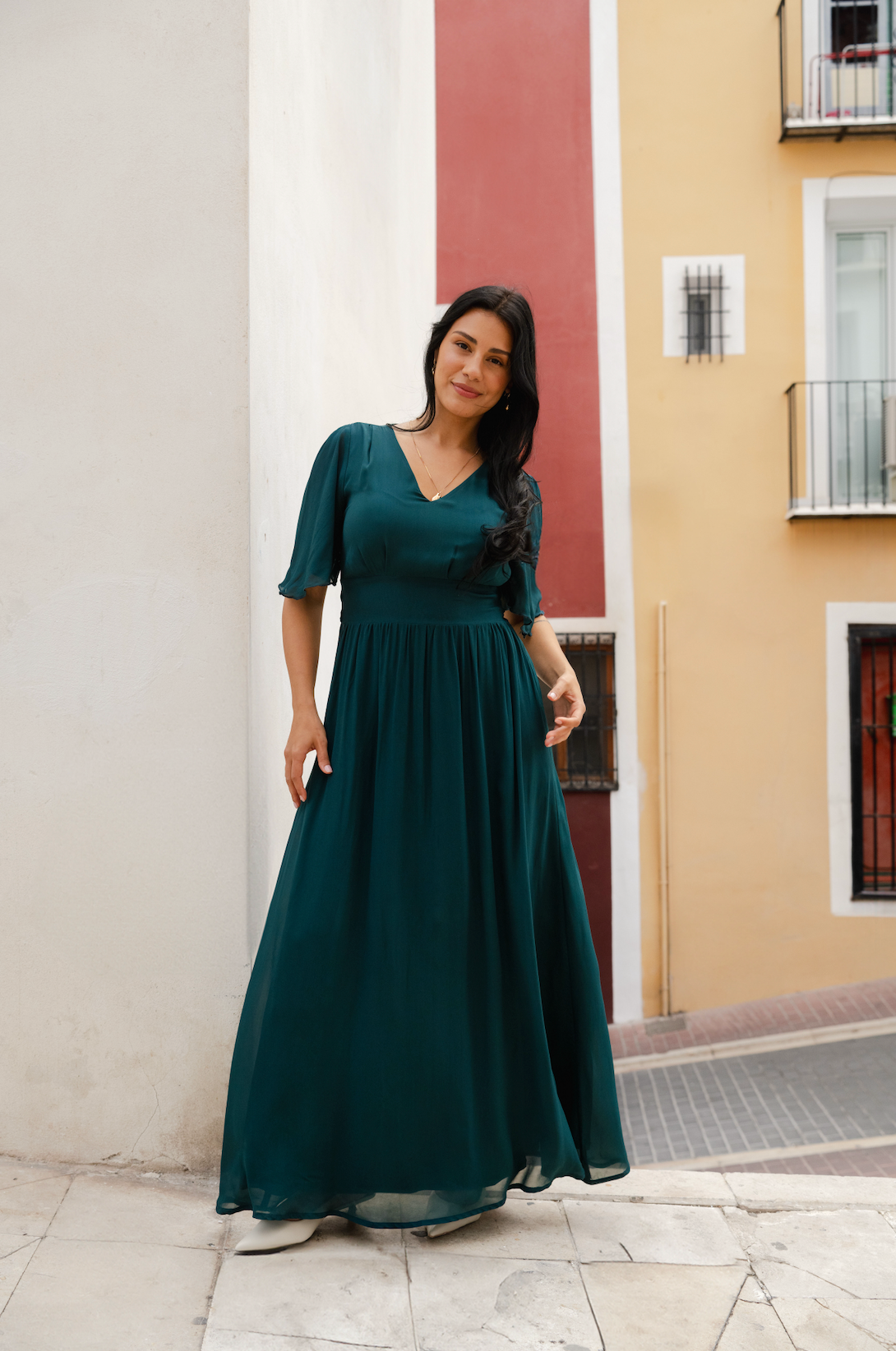 Maria Dress, Teal