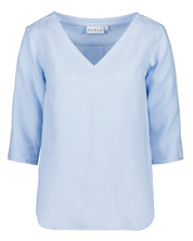 Vera linen Blouse, Sky Blue