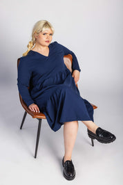 Amélie Dress kerrosmekko, Dark Cobalt
