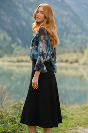 Ava Blouse, Blue Iris