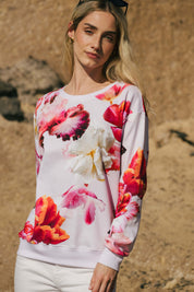 Casual Chic Print Shirt, Sorbet