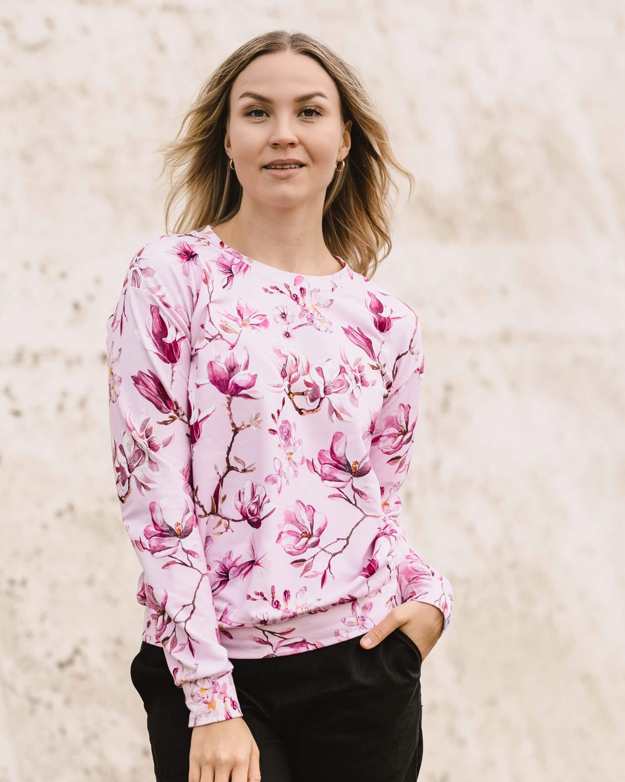 Casual Chic Print Shirt, Ballet of Blossoms