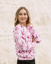 Casual Chic Print Shirt, Ballet of Blossoms