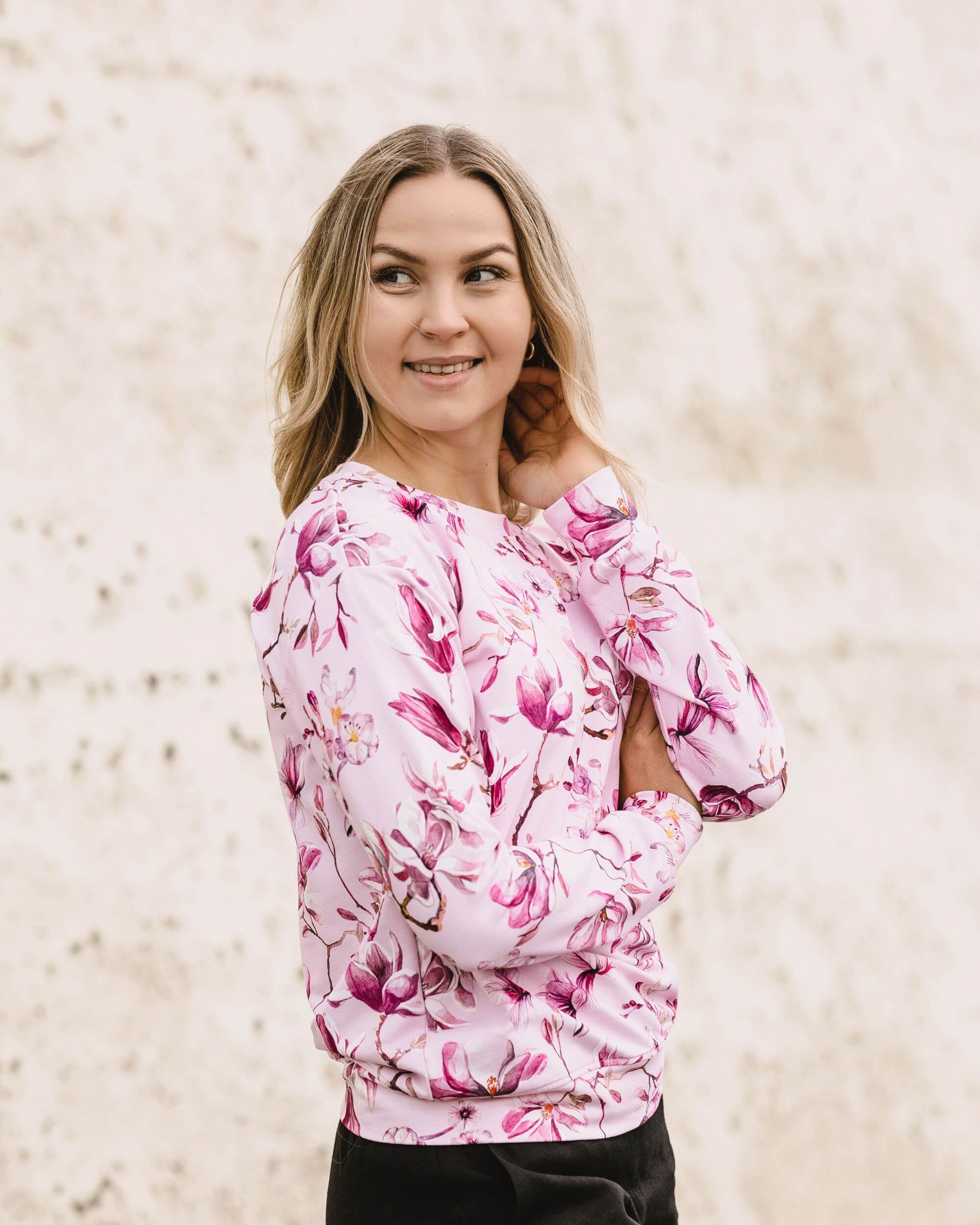 Casual Chic Print Shirt, Ballet of Blossoms