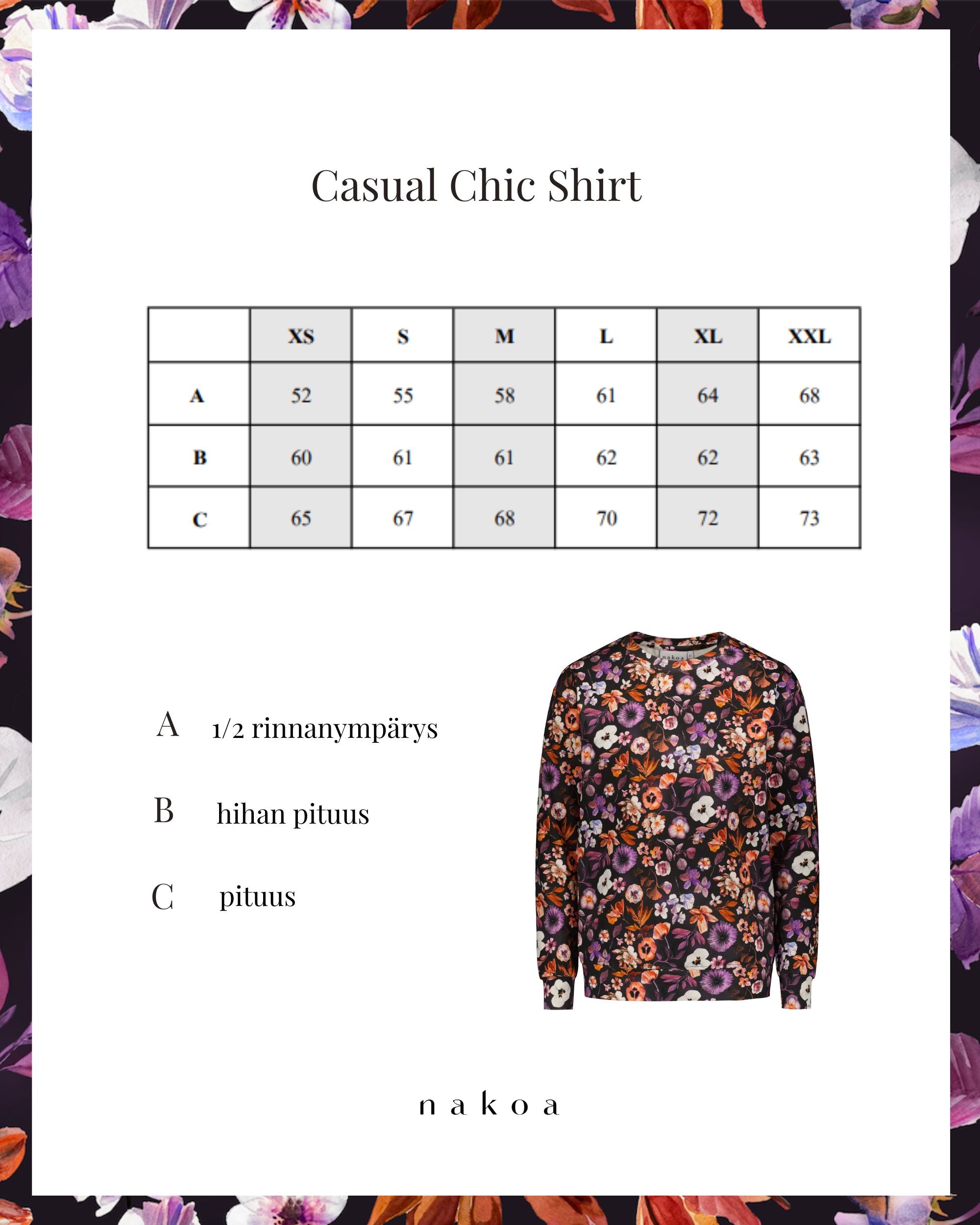 Casual Chic Print Shirt, Violettes