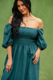 Claire Dress, Crystal Teal