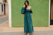 Claire Dress, Crystal Teal