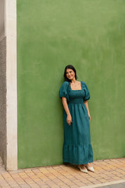Claire Dress, Crystal Teal