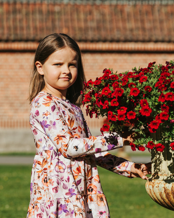 Kid's Print Layered Dress, Daisies