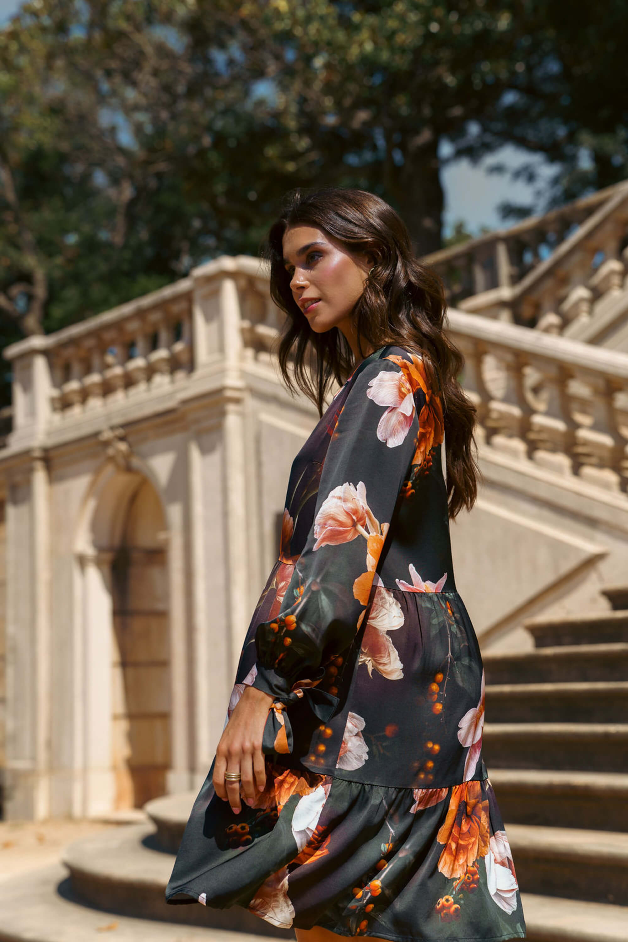 Hailey Dress, Copper Flower
