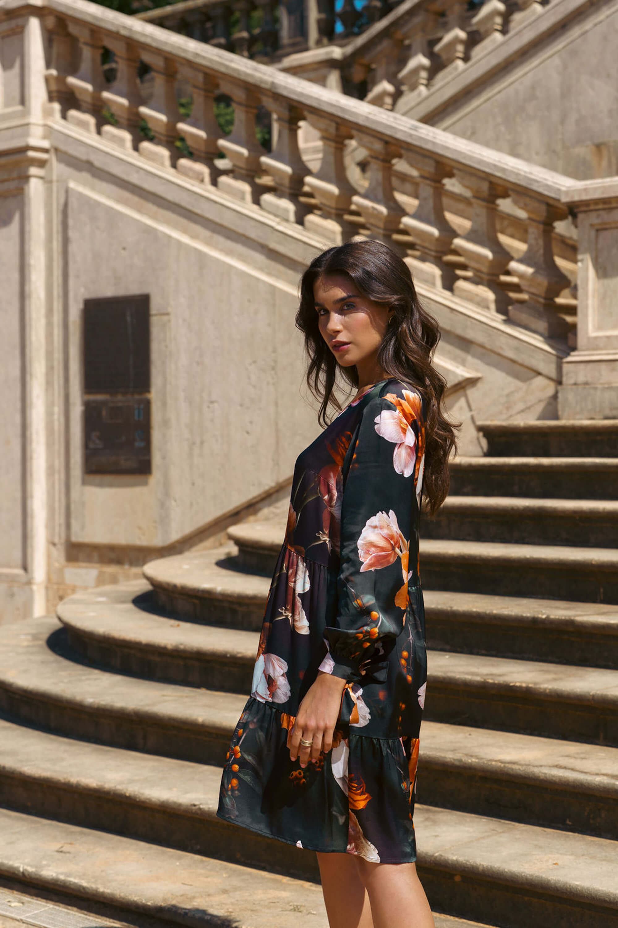 Hailey Dress, Copper Flower