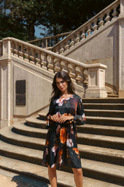 Hailey Dress, Copper Flower