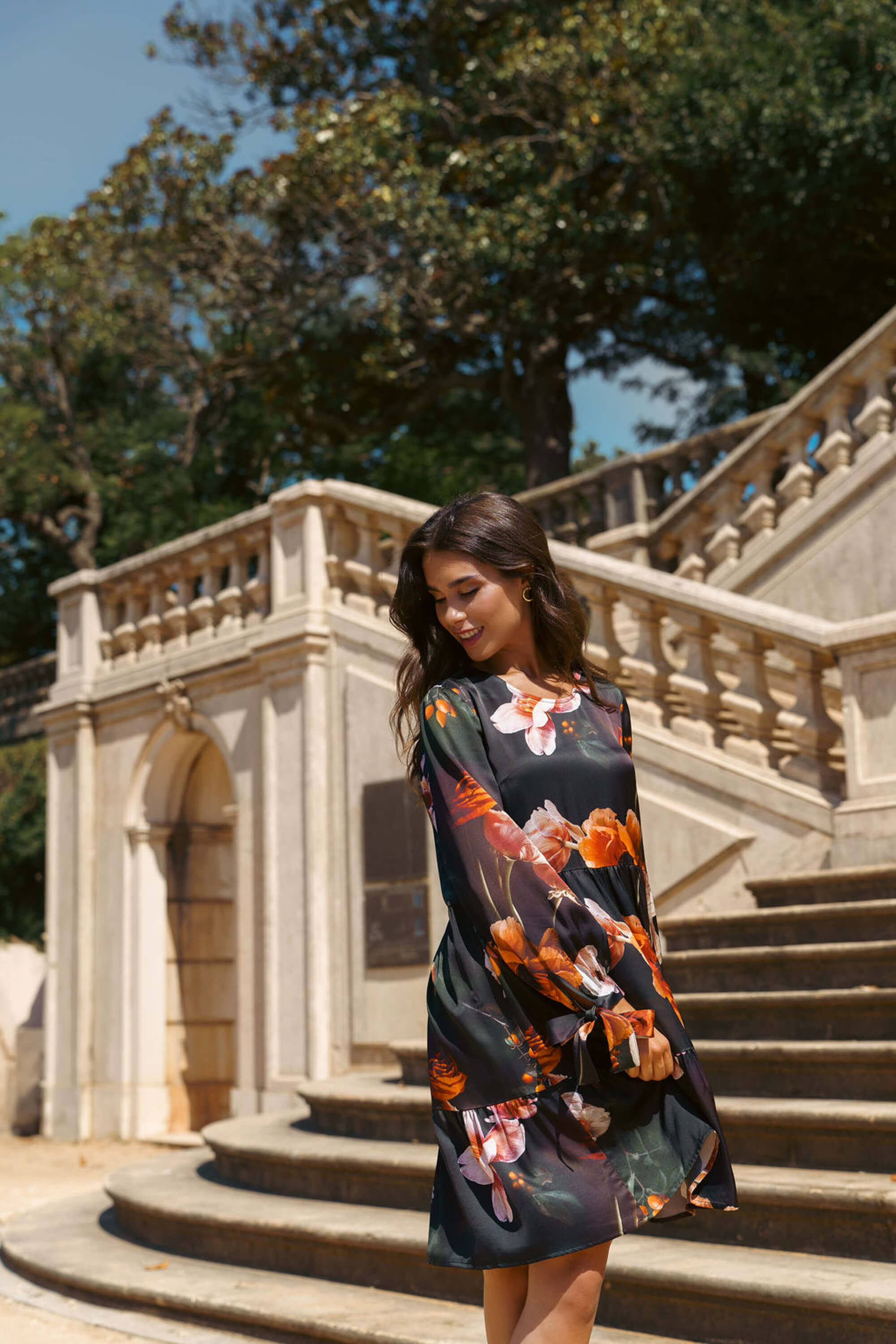 Hailey Dress, Copper Flower