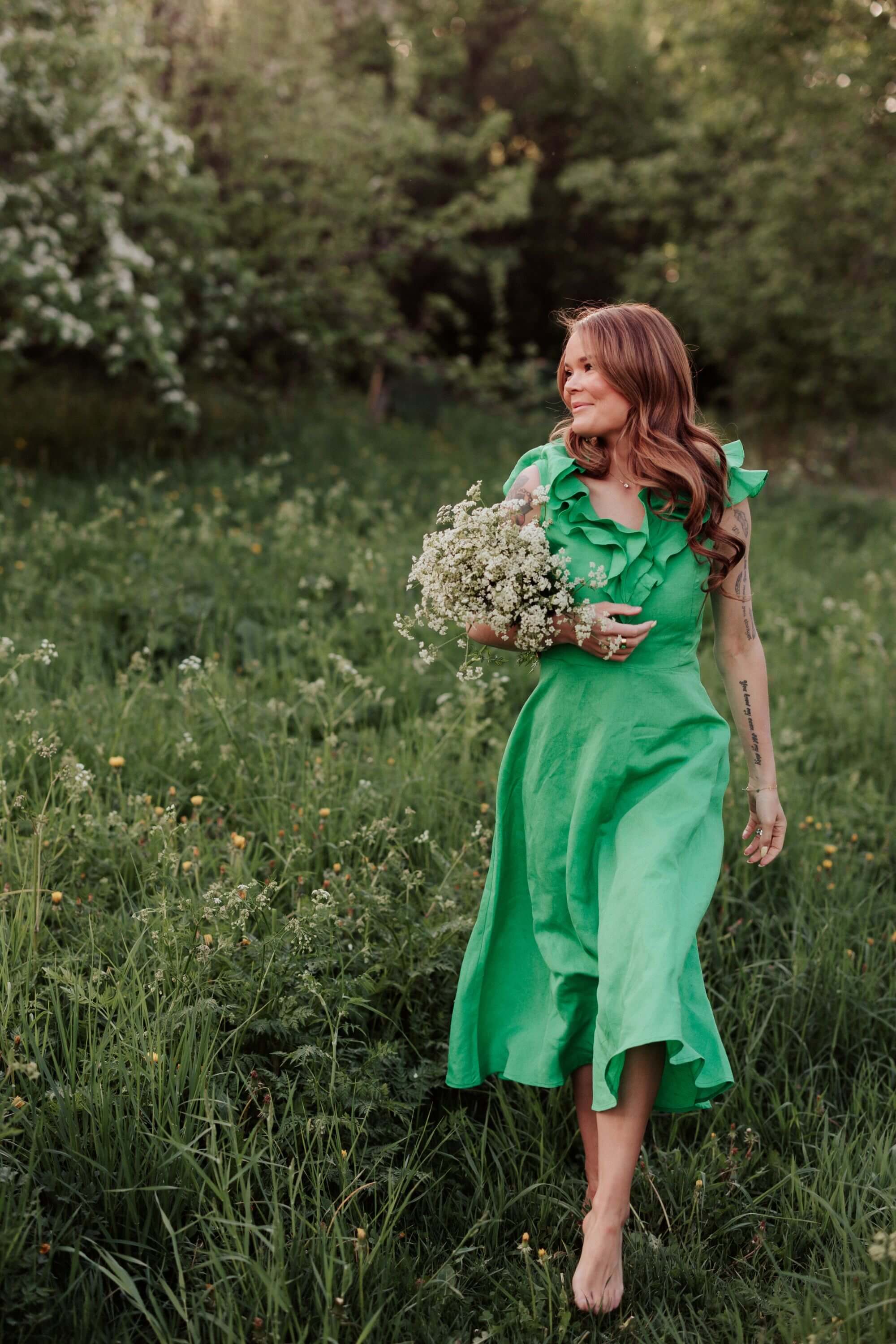 Kaia Dress, Kelly Green