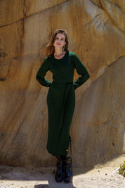 Leona Dress, Forest Green