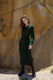 Leona Dress, Forest Green