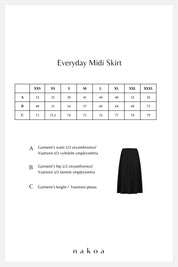 Everyday Midi Skirt, Black