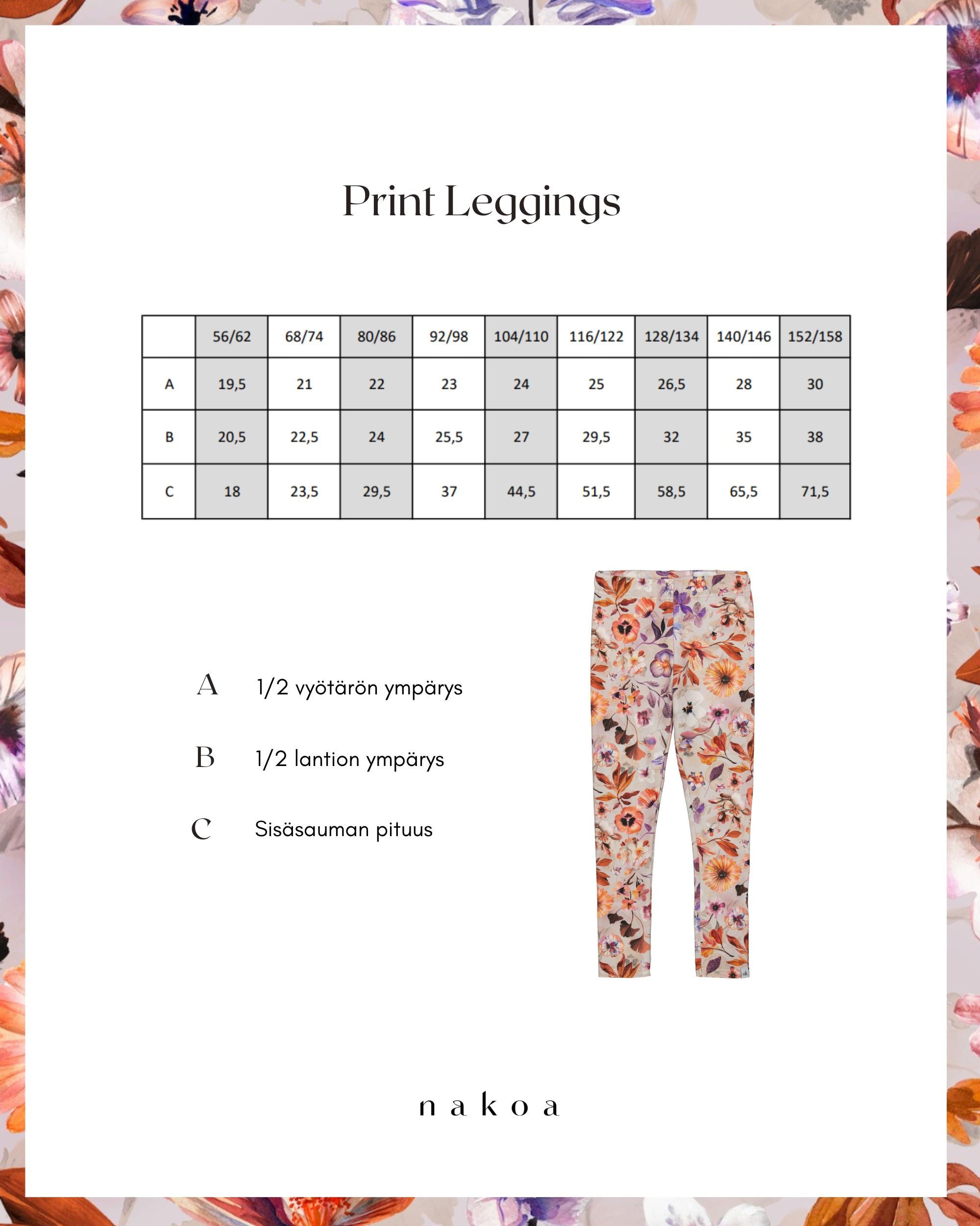 Print Leggings, Daisies