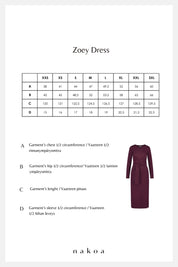 Zoey Dress, Burgundy