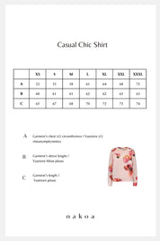 Casual Chic Print Shirt, Rosée