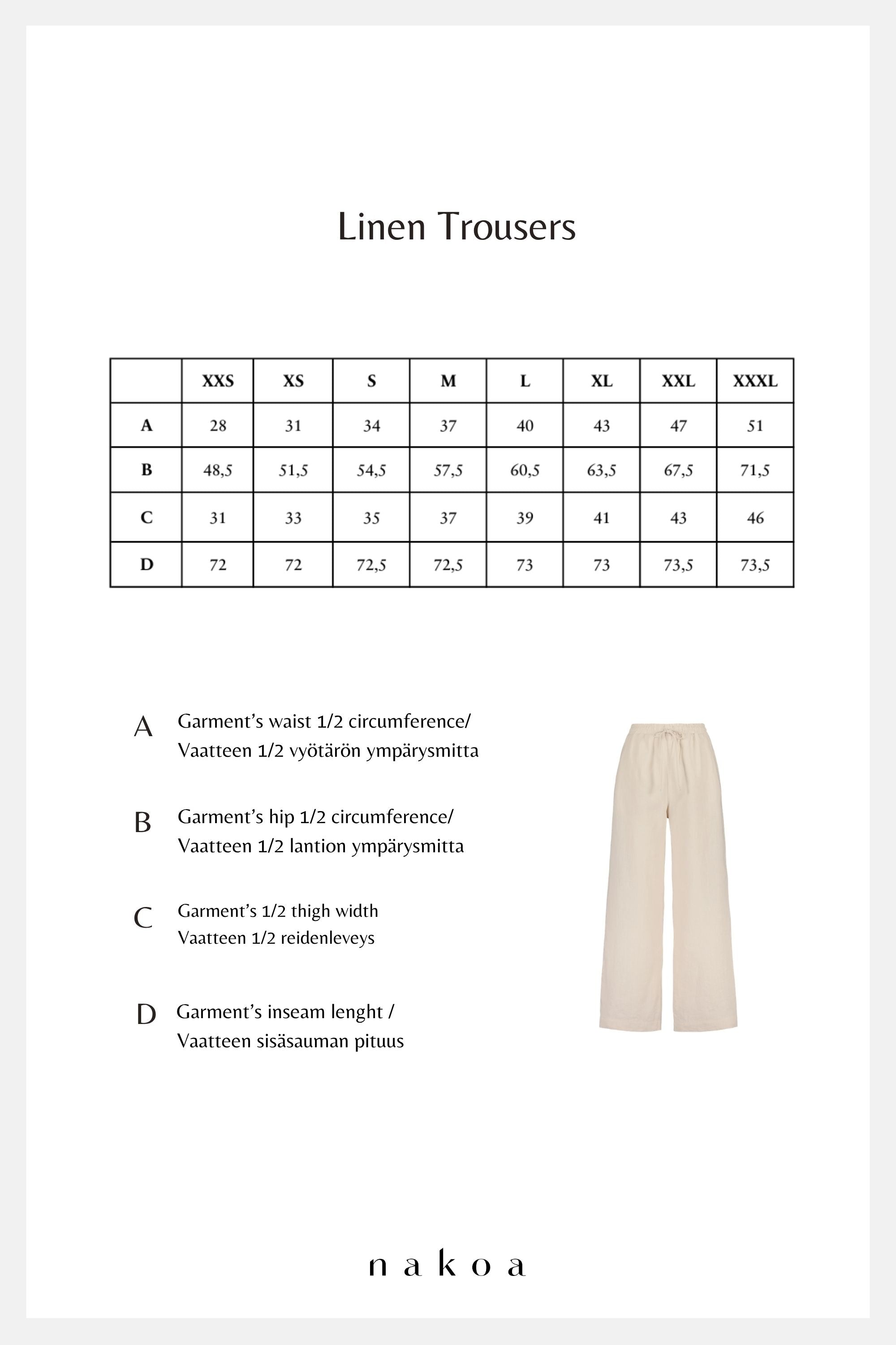 Linen Trousers, Sandshell