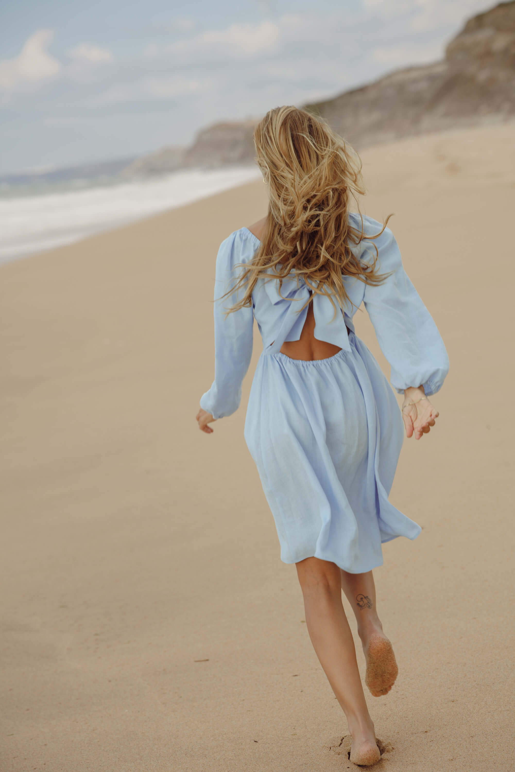 Monica Dress, Sky Blue