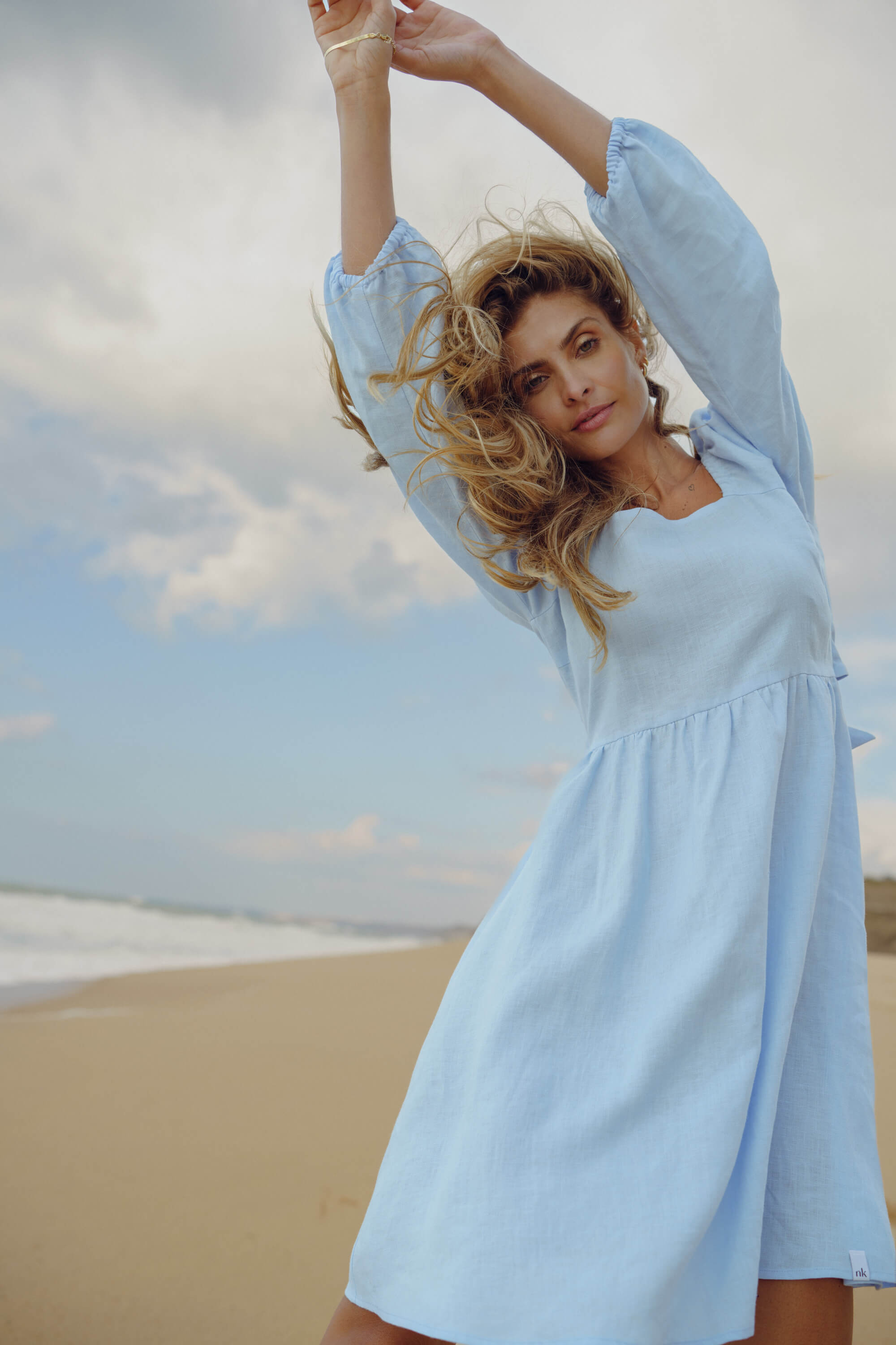 Monica Dress, Sky Blue Nakoa Oy Monica Dress, Sky Blue Nakoa Oy