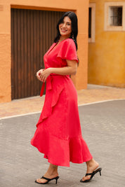 Annika Dress, Raspberry