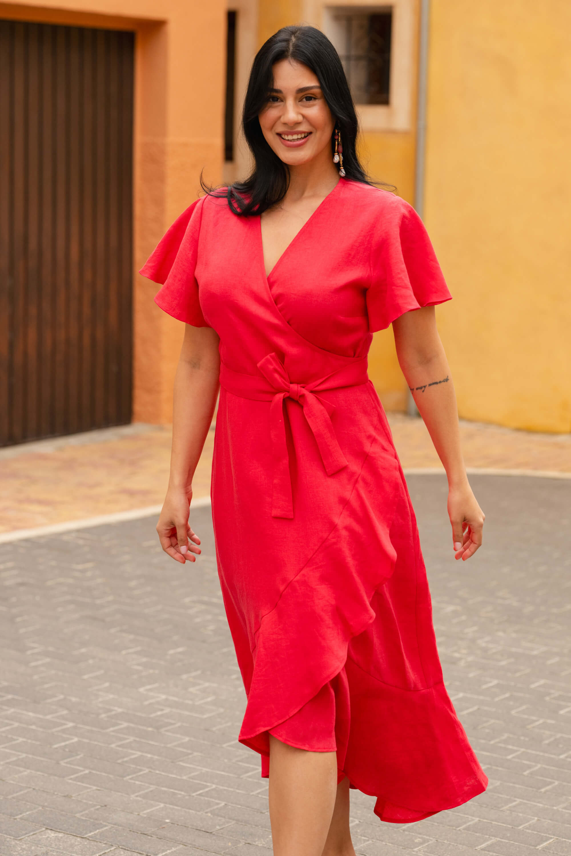 Annika Dress, Raspberry